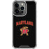 University of Maryland Collegiate Text iPhone 15 Pro Clear Case